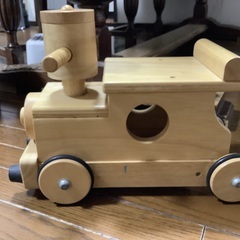 乗り物　木製　汽車　屋内用の画像