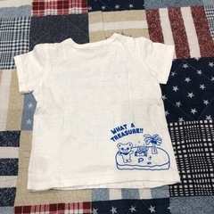 ミキハウスプッチー君白アイランドTシャツ☆90サイズの画像
