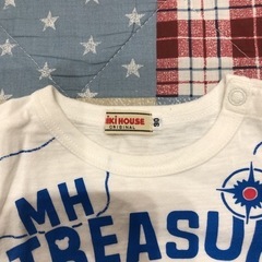 ミキハウスプッチー君白アイランドTシャツ☆90サイズの画像