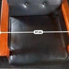高級レザー　シングルソファ　4客セットの画像