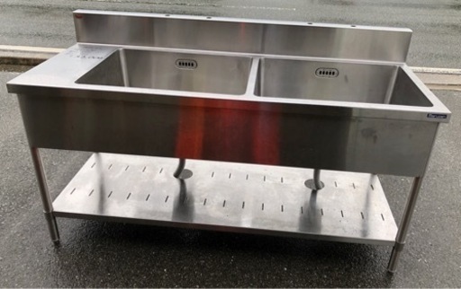 ⭐︎中古品　マルゼン　2槽シンク　1590×650×800mm  厨房用品⭐︎