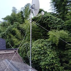 地デジ BS CSアンテナ、方向調整、新設、撤去　高所作業車での作業 - 千葉市