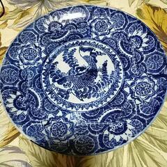 明治時代　伊万里 花 鯉 模様  骨董品皿  陶器の画像