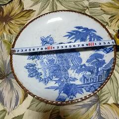 明治時代　和骨董 いげ皿 印判皿 中皿 松 竹 牡丹の画像