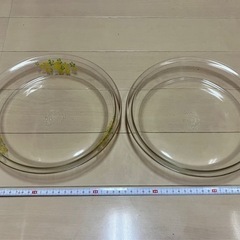 PYREX パイレックス　耐熱　ケーキ皿　パイ皿(大)  2枚　...