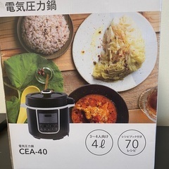 値下げ！　未使用　電気圧力鍋　4L 保証あり