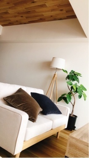 先着順 【定価3.9万】美品2人掛けコーデュロイソファ  アイボリー那覇市天久