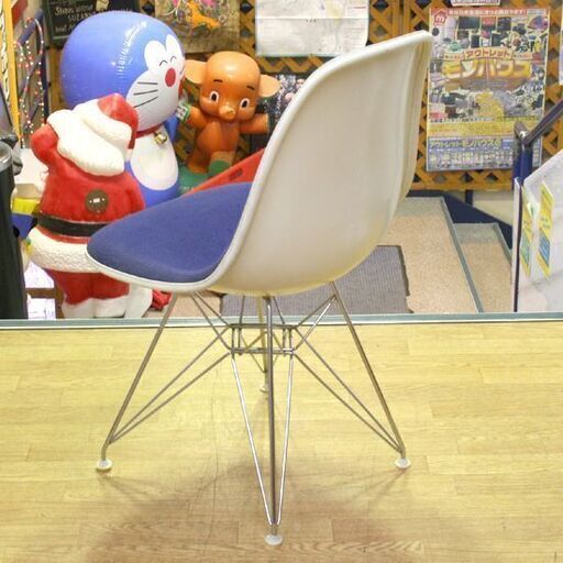 ① ヴィンテージ herman miller イームズ DSR シェルチェア ロッドワイヤーベース ファブリック modern fur