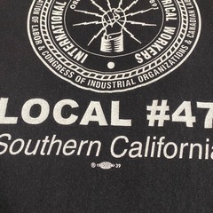 IBEW LOCAL#47 ビッグロゴ ロングtシャツ ブラック XLの画像