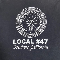 IBEW LOCAL#47 ビッグロゴ ロングtシャツ ブラック XLの画像