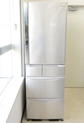 北海道 千歳市/恵庭市 近郊配送可能 現状品 Panasonic/パナソニック 426L 5ドア 冷凍冷蔵庫 NR-E438T-N/2014年製