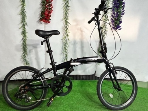 No.66LUPUS[ルプス]20吋 折り畳み自転車 アルミ/7speed/ブラック整備済み中古現状