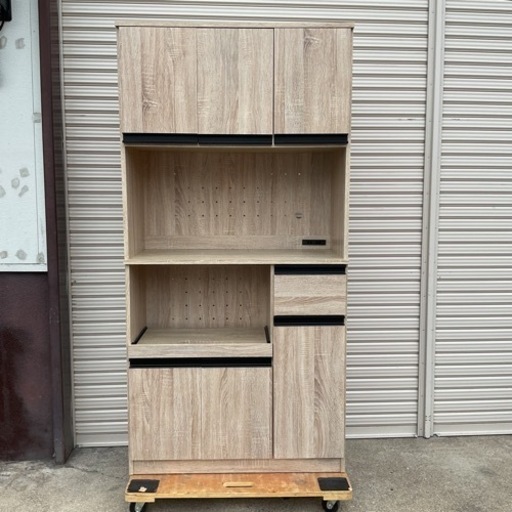 ワイエムワールド 食器棚 幅90cm レンジボード レンジ台