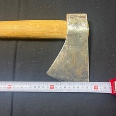 A12283 斧 マサカリ 大型 大工道具 薪割り 古道具 山師 全長69cmアウトドア キャンプ 林業 の画像