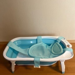 【美品】カリブ折り畳みベビーバス　子供用品 ベビー用品 お風呂用品　の画像