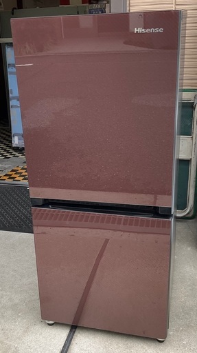 【RKGRE-352】特価！ハイセンス/Hisense/134L 2ドア冷凍冷蔵庫/HR-G13A-BR/中古品/2019年製/当社より近隣無料配達！