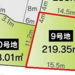 ◇錦町花ノ井⑨◇　◆建築条件なし◆錦小学校徒歩12分◆閑静な住宅地 − 福島県
