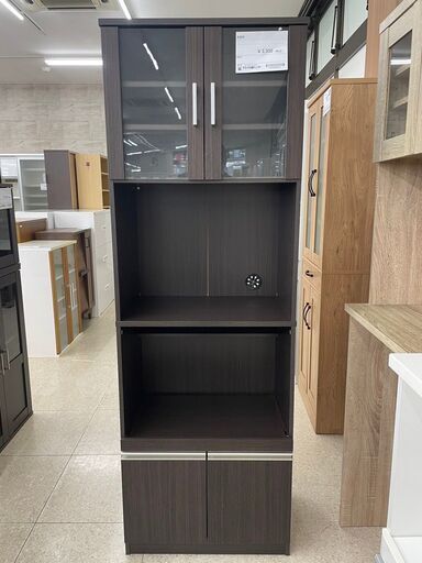 ★ジモティ割あり★  食器棚 茶色 H178×D39.5×W59.5 クリーニング済み TJ7034