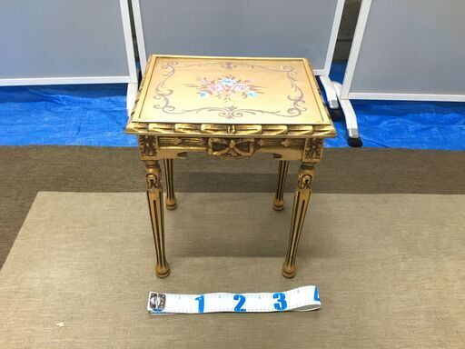 EA282)ローテーブル3個セット ガラス天板 アンティーク調 エジプト輸入品  中古品【取りに来られる方限定】