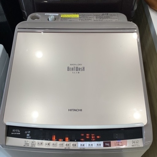 ＊HITACHI 日立電気洗濯乾燥機 洗濯乾燥機 ビートウォッシュ BW-DV100B 2018年製 洗濯10kg/乾燥5.5kg 家