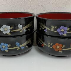 【中古】 和食器 どんぶり お椀 ４個セット 