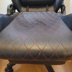 RTGAMING ゲーミングチェア黒赤オットマン有 7/1以降お引き渡しの画像