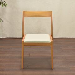 ≪yt1460ジ≫ アウトレット家具 ダイニングチェア 座面合皮/アイボリー ① シンプル/おしゃれ/木製家具/ナチュラル 60415-14の画像