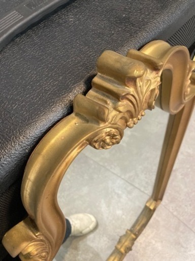 (ID34)ヴィンテージ調　ウォールミラー　現状品