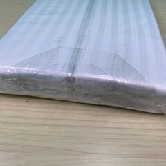 【お売りします】 FIDEL　サテンストライプ　フラットシーツ　綿100%　シングルサイズ　150cm×250cmの画像