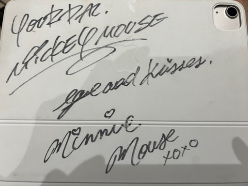 ミッキー、ミニーサイン入り　iPad Air
