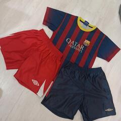 umbro　赤パンツ　短パン　アンブロ　サッカー　バルサTシャツ...