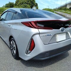 家庭用100V充電可.急速可！ワンオーナー！H29 プリウスPHV-Sナビ メーカー11.6インチナビ プリクラ レ-ダークルーズ 検R8.6の画像