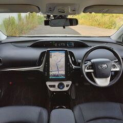 家庭用100V充電可.急速可！ワンオーナー！H29 プリウスPHV-Sナビ メーカー11.6インチナビ プリクラ レ-ダークルーズ 検R8.6の画像