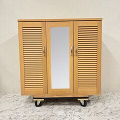 18483 NITORI 3枚扉姿見付シューズボックス ◇大阪市内・東大阪市他