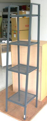 イケア IKEA LERBERG レールベリ シェルフユニット, ダークグレー, 35x148 cm