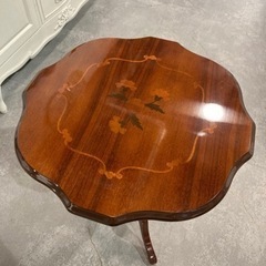 象嵌 コーヒーテーブル カフェテーブル　木製　現状品