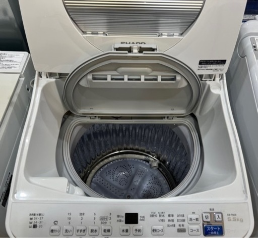 SHARP ES-T5E9-W 電気洗濯乾燥機2022年製5.5kg 1116-020