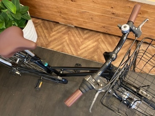 【チェーン新品！】 LEDオートライト　6段変速　27インチ自転車　ブラック