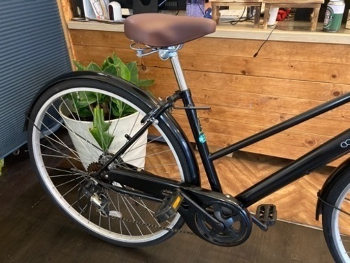 【チェーン新品！】 LEDオートライト　6段変速　27インチ自転車　ブラック