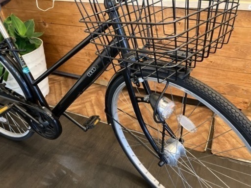 【チェーン新品！】 LEDオートライト　6段変速　27インチ自転車　ブラック