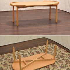 ≪yt1463ジ≫ アウトレット家具 bendi BANGKOK/ベンディ KHANTOKE (RE) /カントーク センターテーブル 幅100cm オーバル型/楕円/長円/宮城県仙台市 60428-15の画像