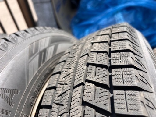 9分山 155/80R13 Yokohama IG60 2022年製4本 4.5J タイヤホイールセット 鉄チン スタッドレス パッソ ヴィッツ ヤリス カローラ