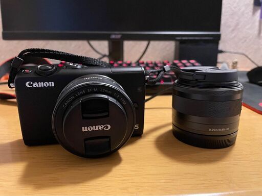 Canon ミラーレス一眼カメラ EOS M100 ダブルレンズキット ブラック EOSM100BK-WLK