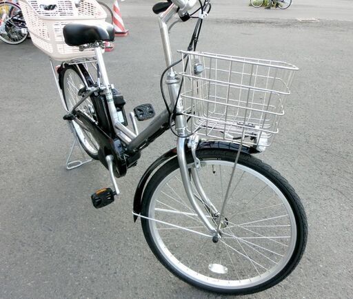 電動アシスト自転車 24インチ シティサイクル 鍵付き 前後カゴ付き 自転車 ブリヂストン  8.7Ah リチウムイオンバッテリー B5H5････ 札幌 西区 西野店