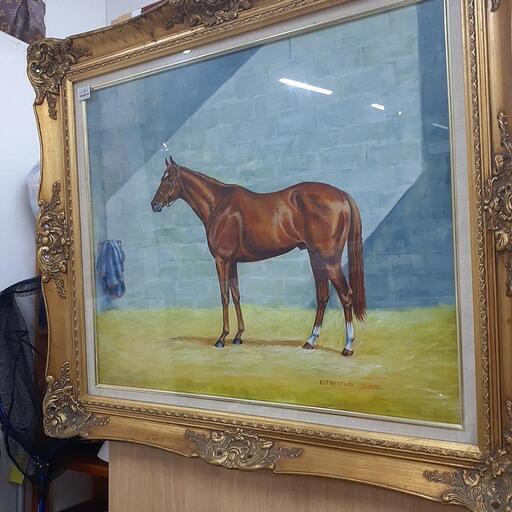 【額装アート・馬の絵】 馬の絵＃馬アート#額装アートの通販 | iichi 日々の暮らしを