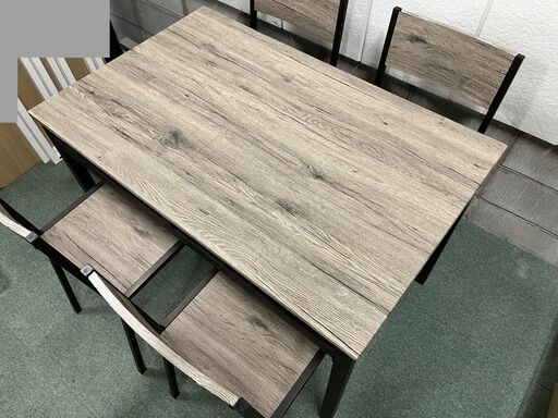 木製 4人用 ダイニングテーブル 椅子4脚セット 幅110cm×奥行70cm×高さ76cm