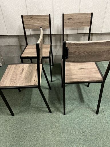 木製 4人用 ダイニングテーブル 椅子4脚セット 幅110cm×奥行70cm×高さ76cm