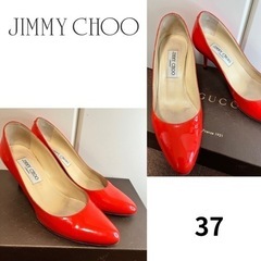 ジミーチュウ　レッドパテント　パンプス 37 jimmychoo