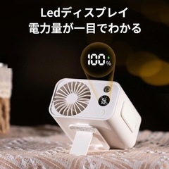 ベルトファン 腰掛け扇風機 携帯扇風機 強力 軽量 静音 小型 首掛け ハンディファン 卓上 1台4役 6800mAh 配達員 建設労働者 屋外作業 外仕事 ワークマン 2024の画像