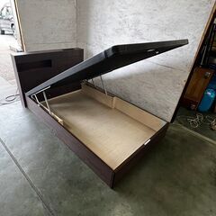 【ドリームベッド】 ウレルディ2754 セミダブル ベッドフレーム ガス縦収納タイプ N0186の画像